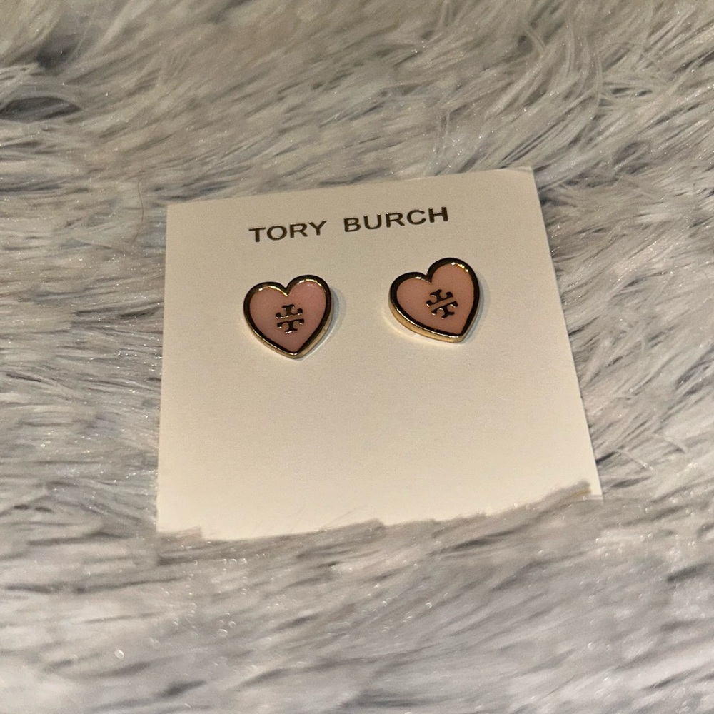 Kira Heart Pink & Gold Studs